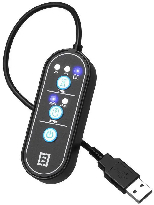 Main image of TECH8 USA, 2-in-1 Mouse Mover and Jiggler in 1, Keeps PC Active, Status Green, Undetectable, Timer Function, Dual Mode, American Company