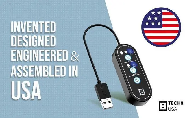 Alt view image 5 of 5 - TECH8 USA, 2-in-1 Mouse Mover and Jiggler in 1, Keeps PC Active, Status Green, Undetectable, Timer Function, Dual Mode, American Company