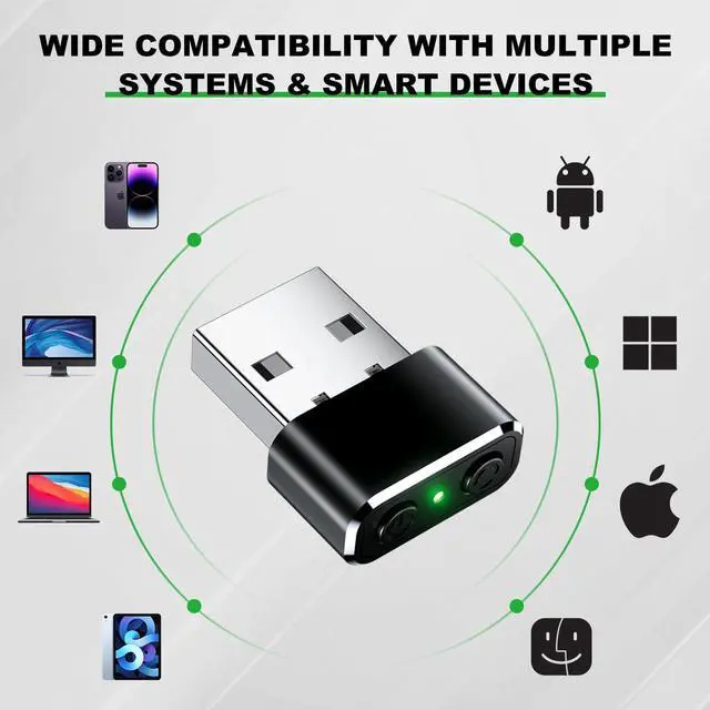 Alt view image 5 of 7 - Mouse Jiggler Compatible with USB Interface Devices, Undetectable Mini 2.4Ghz Mouse Mover with Switch/Shaker Buttons,With 3 jitter modes, no drivers required, plug and play to keep PC/laptop awake