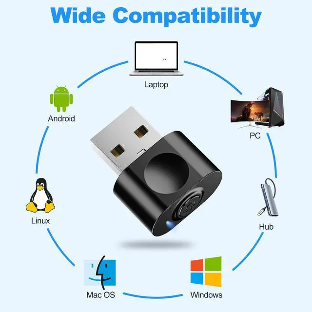 Alt view image 5 of 7 - Amzcase Mouse Jiggler Undetectable, Mouse Mover Jiggler USB with Switch Button, Automatic Mouse Mover Device Undetectable with 3 Jiggle Modes, Plug and Play Keep Computer/Laptop Awake,Black
