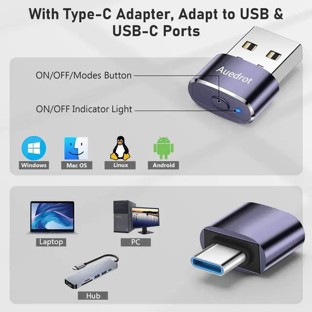 Alt view image 5 of 7 - Mouse Jiggler Undetectable Metal USB Mouse Mover with Switch Button, Automatic Mini Mouse Shaker with 2 Jiggle Modes, Driver-Free, Plug & Play, Keep Computer/Laptop Awake, with USB-C Adapter, Purple