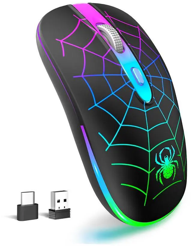 Main image of TaIYanG Wireless Mouse, 2.4G Portable Optical Quiet Cute Mouse with USB Receiver and Type C Adapter, 3 Adjustable DPI LED Wireless Mice for Laptop, Computer, PC, MacBook, Desktop