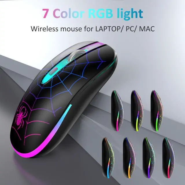 Alt view image 2 of 7 - TaIYanG Wireless Mouse, 2.4G Portable Optical Quiet Cute Mouse with USB Receiver and Type C Adapter, 3 Adjustable DPI LED Wireless Mice for Laptop, Computer, PC, MacBook, Desktop