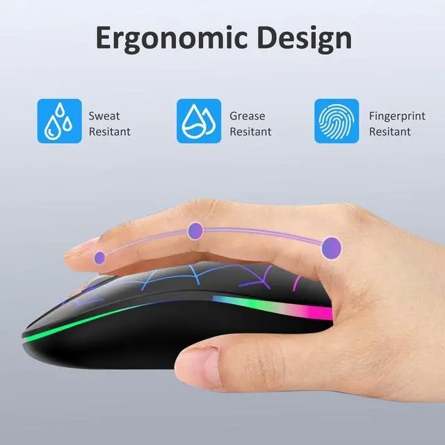 Alt view image 7 of 7 - TaIYanG Wireless Mouse, 2.4G Portable Optical Quiet Cute Mouse with USB Receiver and Type C Adapter, 3 Adjustable DPI LED Wireless Mice for Laptop, Computer, PC, MacBook, Desktop