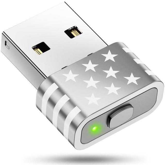 Main image of Geyes USB Mouse Jiggler, Undetectable Mouse Mover Device Has Two Swing Modes Jiggle and Multi-Track,Keeps for PC Computer Laptop Awake, Driver-Free, Plug-Playwith Switch Metal Silver