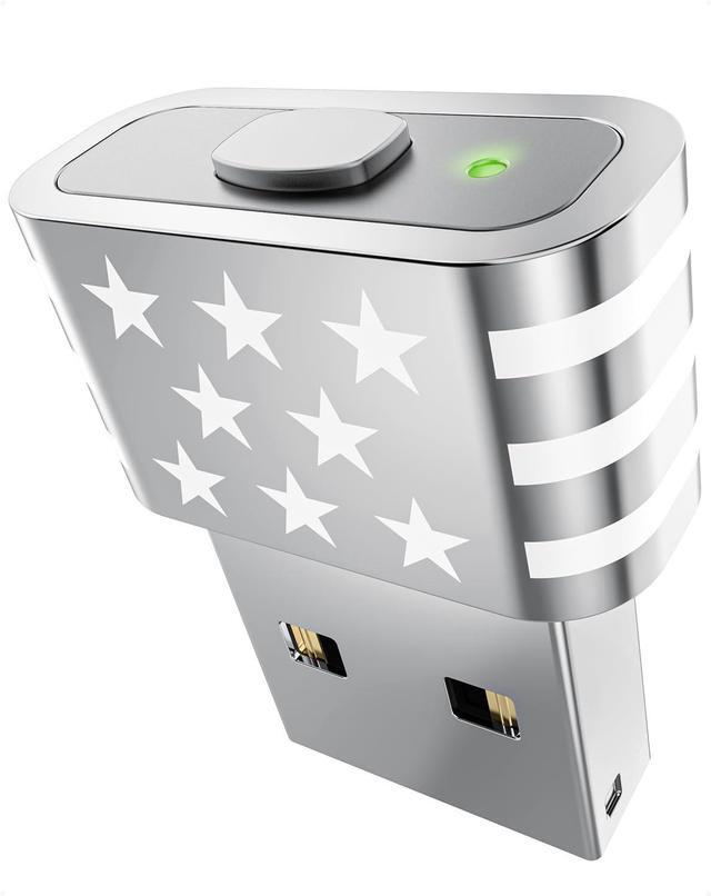 Alt view image 7 of 7 - Geyes USB Mouse Jiggler, Undetectable Mouse Mover Device Has Two Swing Modes Jiggle and Multi-Track,Keeps for PC Computer Laptop Awake, Driver-Free, Plug-Playwith Switch Metal Silver