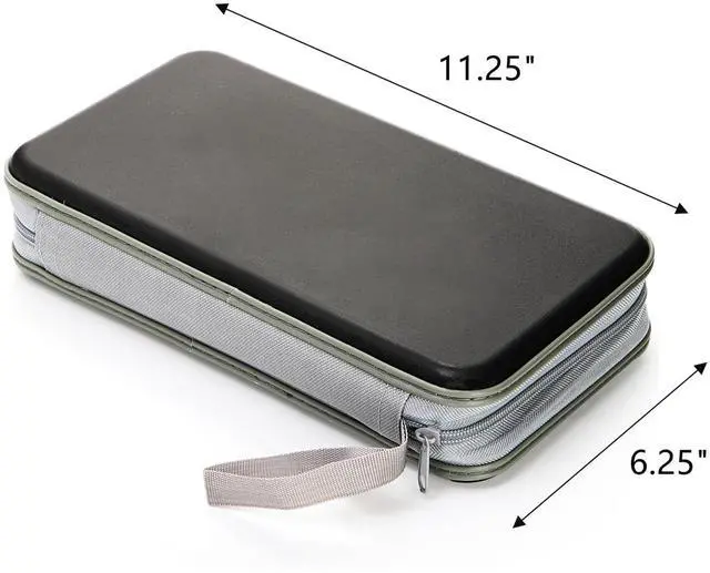 Alt view image 2 of 7 - Frcctre 2 Pack 96 Capacity CD Case, Portable Wallet CD Storage Binder DVD Storage Cases Holder, Hard Shell CD DVD Blu-ray Media Disc Storage Case Holder Organizer for Car Home Office Travel, Black