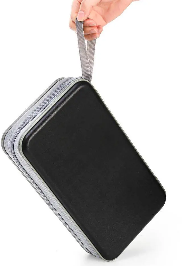 Alt view image 6 of 7 - Frcctre 2 Pack 96 Capacity CD Case, Portable Wallet CD Storage Binder DVD Storage Cases Holder, Hard Shell CD DVD Blu-ray Media Disc Storage Case Holder Organizer for Car Home Office Travel, Black