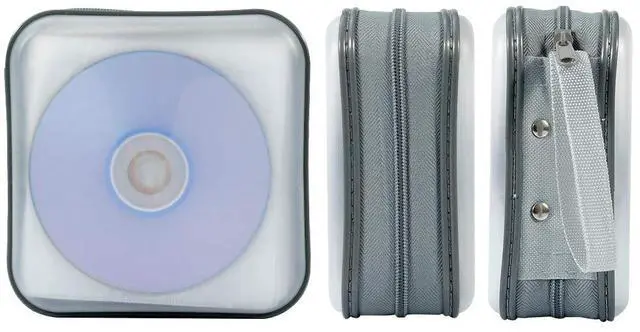 Alt view image 7 of 7 - Jalisiol CD Case, CD/DVD Case Wallet 40 Capacity Protective CD VCD Case Storage Organizer Binder Booklet Album Wallet for Home Car (White)