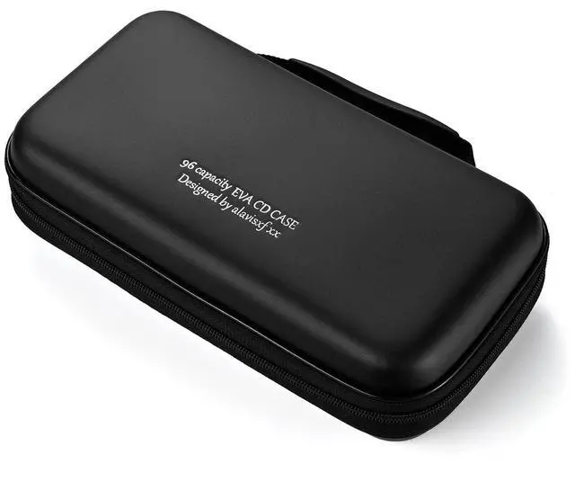 Main image of LIOVODE DVD Case, 96 Capacity EVA CD Case Holder Storage Organizer Portable Protective DVD Wallet Holder for Car (96 Capacity, Black96)