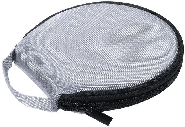 Main image of Xthrotsenk Oxford CD Case 20 Capacity Grey Portable Wallet Disc Storage Binder Round DVD Storage Holder Dividers Folder for Car, Home, Travel Carrying Organizer