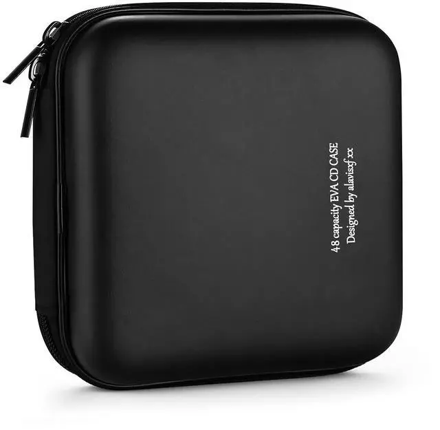 Alt view image 6 of 7 - LIOVODE DVD Case, 48 Capacity EVA CD Case Holder Storage Organizer Portable Protective DVD Wallet Holder for Car (48 Capacity, Black48)