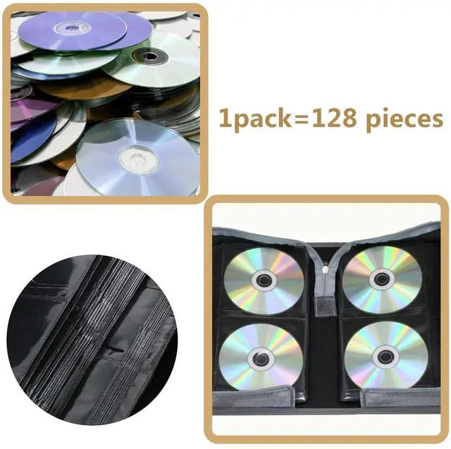 Alt view image 5 of 6 - YILAG DVD Case CD Storage,128 Capacity CD Cases Holder DVD Storage Case Holders CD DVD Disc Case Storage Wallet Binder for Car Home Office Travel (128 Silvery)