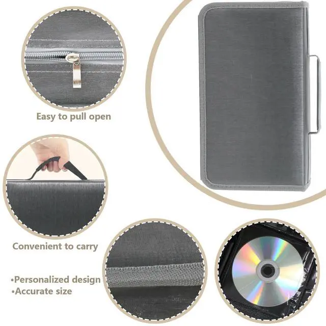 Alt view image 3 of 6 - YILAG DVD Case CD Storage,128 Capacity CD Cases Holder DVD Storage Case Holders CD DVD Disc Case Storage Wallet Binder for Car Home Office Travel (128 Silvery)