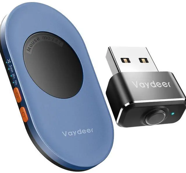 Main image of Vaydeer Ultra Slim Mouse Mover & Jiggler, Air 3 & Metal Mini, T3s, Undetectable & Noiseless, Simulates Realistic Movement, Driver-Free, Keeps PC Active