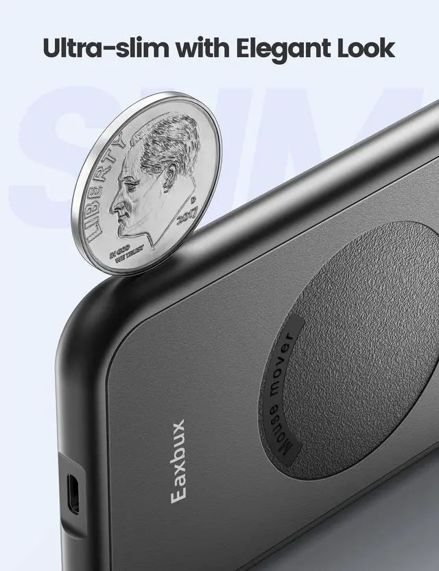 Alt view image 5 of 7 - EAXBUX Ultra-Slim Mouse Jiggler,100% Undetectable Mouse Mover Jiggler Device Shaker with Adjustable Spinning Time,Random Movement,Gifts for Keeping PC/Laptop Active & Secure to Improve Work Efficiency