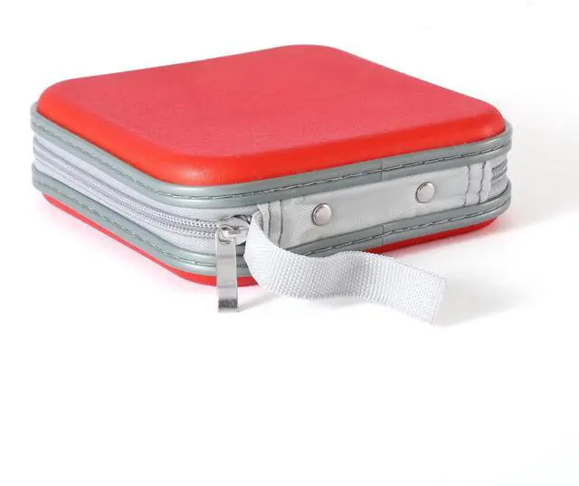 Alt view image 2 of 7 - Home Wing Hard Plastic CD/DVD Binder, Portable Storage wallet 30-capacity, Red
