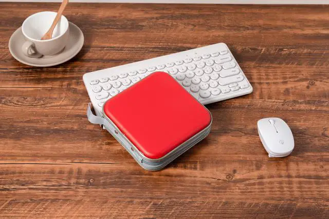 Alt view image 3 of 7 - Home Wing Hard Plastic CD/DVD Binder, Portable Storage wallet 30-capacity, Red