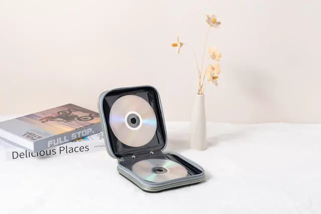 Alt view image 4 of 7 - Home Wing Hard Plastic CD/DVD Binder, Portable Storage wallet 30-capacity, Red