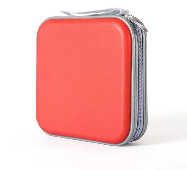 Alt view image 6 of 7 - Home Wing Hard Plastic CD/DVD Binder, Portable Storage wallet 30-capacity, Red