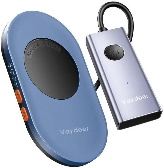 Main image of Vaydeer Ultra Slim Mouse Mover, Air 3 Mouse Jiggler Metal USB Mouse Jiggler, S4 Mouse Mover with ON/Off, Undetectable & Noiseless, Simulates Realistic Mouse Movement, Driver-Free,Keeps PC Active