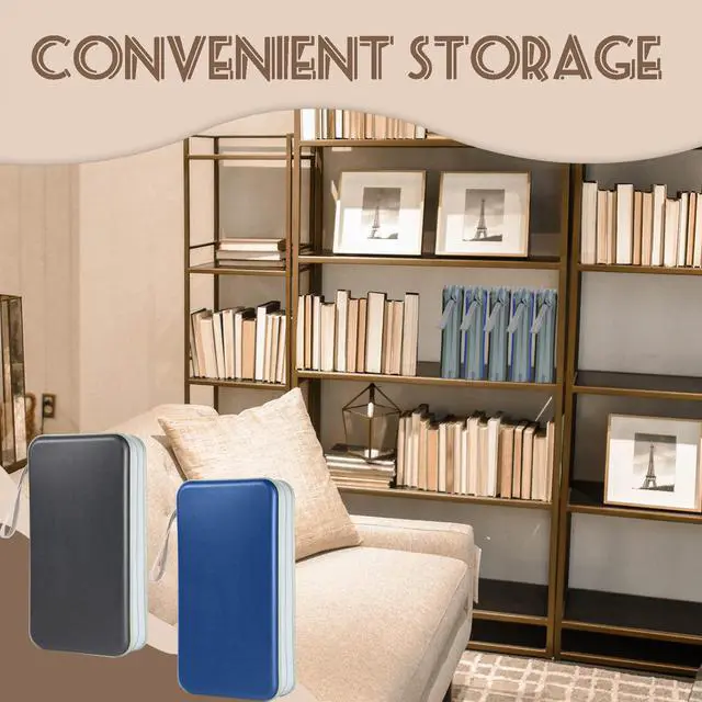 Alt view image 5 of 6 - YILAG CD Case DVD Storage 2 Pack,100 Capacity DVD Cases Holder CD Storage Case Holders Plastic CD DVD Disc Case Storage Wallet Binder for Car Home Office Travel (Black&Blue)