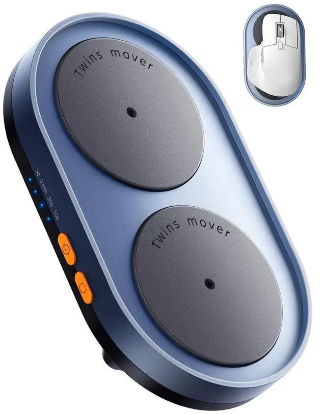 Main image of STARVIKY Dual Turntable Mouse Jiggler Silent Mechanical Movement with Random Function, Undetectable Mouse Mover, Timer, Keep Computer Awake