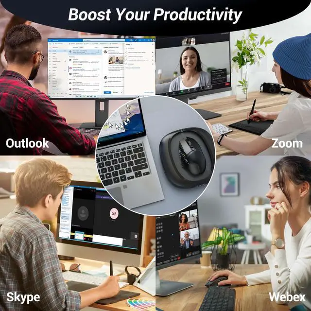 Alt view image 7 of 7 - MEKASS Ultra-Silent Mouse Mover, Mouse Jiggler with Adjustable Interval Timer, Mouse Jiggers Device with ON/Off Switch, Driver-Free Mouse Shaker for Keeping The PC Active (Space Gray)