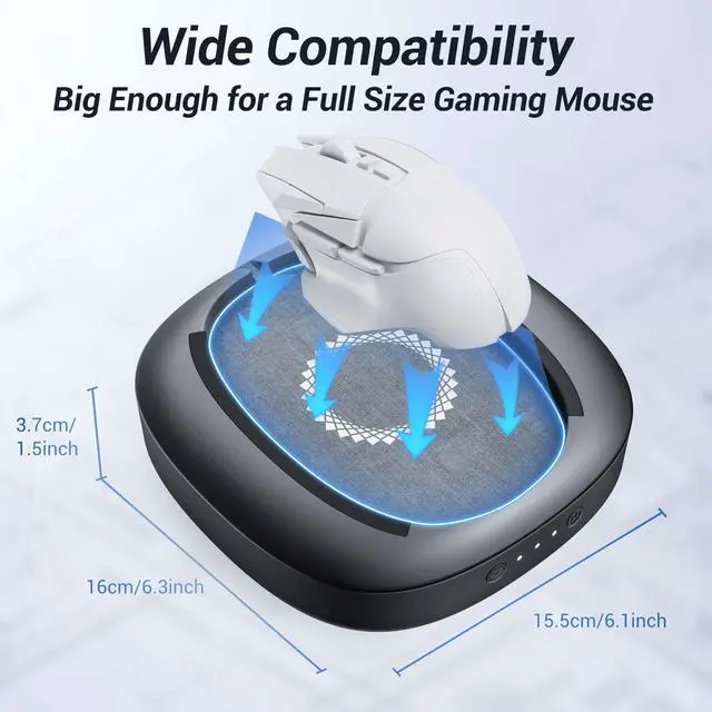 Alt view image 6 of 7 - MEKASS Ultra-Silent Mouse Mover, Mouse Jiggler with Adjustable Interval Timer, Mouse Jiggers Device with ON/Off Switch, Driver-Free Mouse Shaker for Keeping The PC Active (Space Gray)