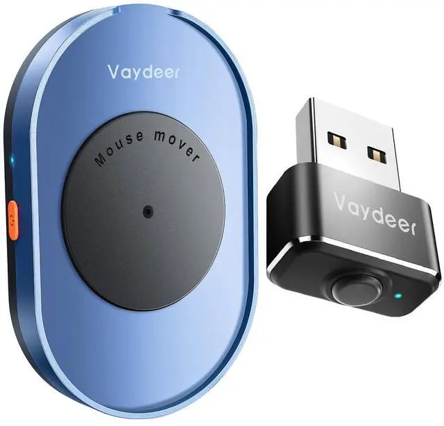 Main image of Vaydeer Undetectable Mouse Mover M4  Metal Mini Mouse Jiggler, T3s Mouse Mover, Noiseless, Simulates Realistic Mouse Movement, Driver-Free,Keeps PC Active