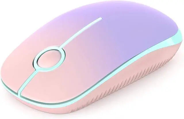 Main image of Unipows Wireless Mouse - 2.4G Slim Portable Computer Mouse with Nano Receiver, Less Noise Mobile Optical Mice for Notebook, PC, Laptop, Computer, Mac (Gradient Pink to Purple)
