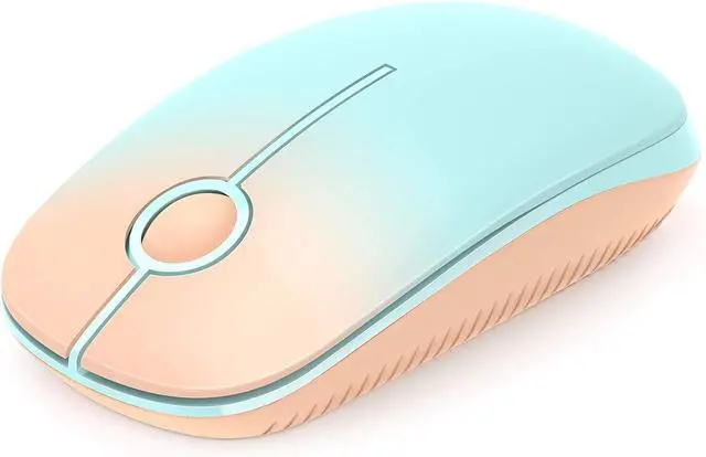 Main image of Unipows Wireless Mouse - 2.4G Slim Portable Computer Mouse with Nano Receiver, Less Noise Mobile Optical Mice for Notebook, PC, Laptop, Computer, Mac (Gradient Orange to Mint Green)