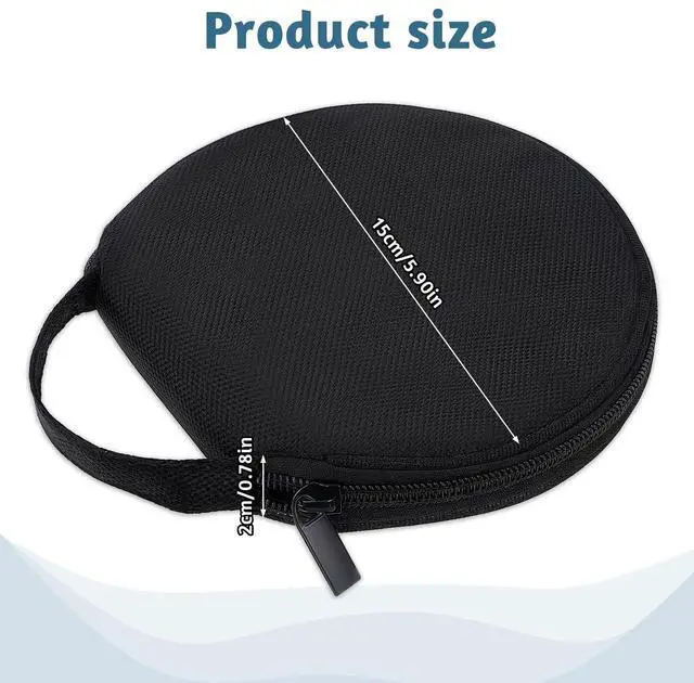 Alt view image 2 of 7 - Oxford CD Case DVD Storage Holder Disc Storage Binder 20 Capacity Black Portable Wallet Round Dividers Folder for Car, Home, Travel Carrying Organizer