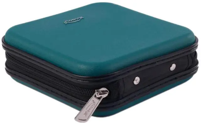 Alt view image 5 of 7 - CD DVD Wallet, 32 Capacity Heavy Duty, DVD CD Case Holder for Car,Portable DVD/VCD Storage Disk, Hard Shell Sturdy case, Car CD Disk Holder,Booklet, Blu-ray Wallet (32 Capacity,Darkgreen)