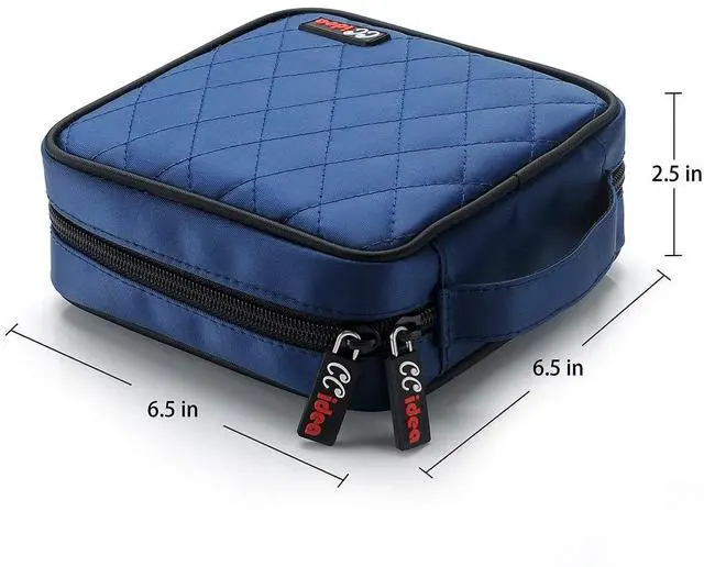 Alt view image 2 of 7 - CCidea 40 Capacity CD/DVD Case Holder Portable Disc Wallet Storage Binder Nylon Cd Bag (Blue)