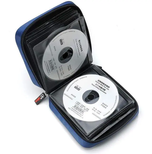 Alt view image 5 of 7 - CCidea 40 Capacity CD/DVD Case Holder Portable Disc Wallet Storage Binder Nylon Cd Bag (Blue)