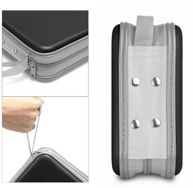 Alt view image 3 of 6 - Siveit CD Case, 40 Capacity CD/DVD Case Holders Wallet Hard Plastic DVD Disc Cases Storage Binder for Car Home Office Travel (Black)