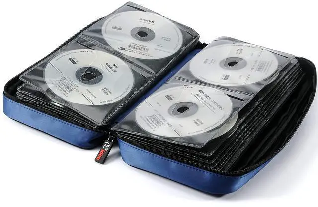 Alt view image 4 of 6 - CCidea 96 Capacity CD/DVD Case Holder Portable Wallet Disc Storage Binder for Car, Home, Travel (96-Blue) Specials