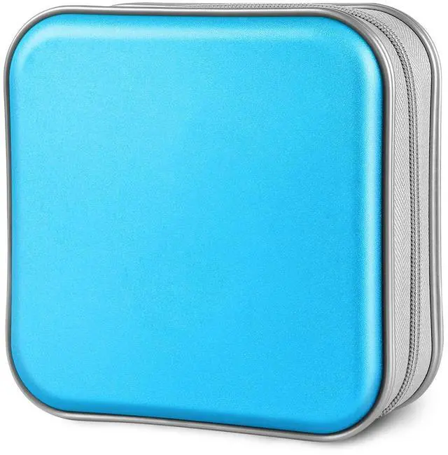 Main image of Siveit DVD Case CD Case Case Holders DVD Binder Wallet Hard Plastic 48 Capacity CD/DVD Disc Cases Storage Binder for Car Home Office Travel (Sky Blue)