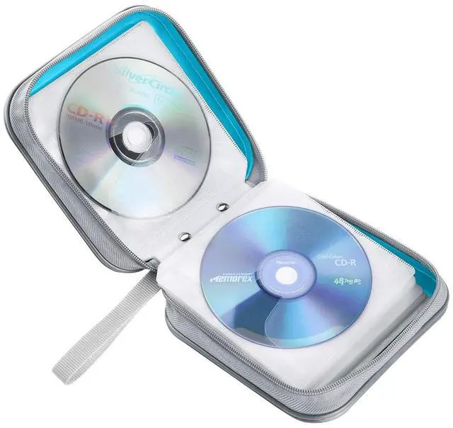 Alt view image 5 of 6 - Siveit DVD Case CD Case Case Holders DVD Binder Wallet Hard Plastic 48 Capacity CD/DVD Disc Cases Storage Binder for Car Home Office Travel (Sky Blue)