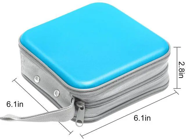 Alt view image 6 of 6 - Siveit DVD Case CD Case Case Holders DVD Binder Wallet Hard Plastic 48 Capacity CD/DVD Disc Cases Storage Binder for Car Home Office Travel (Sky Blue)