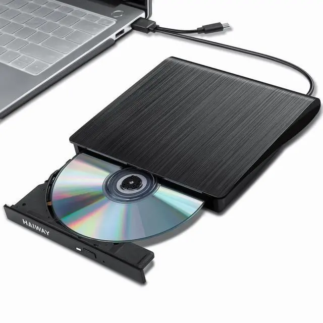 Main image of _Mega B External DVD Drive, USB 3.0 Type-C CD Burner Portable CD DVD +/-RW Optical Drive Slim CD DVD ROM Rewriter CD/DVD Player Writer Reader for Laptop Desktop MacBook PC Windows Linux Mac OS (Black)