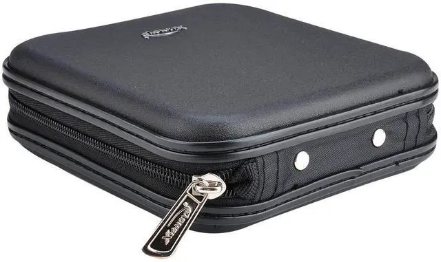 Alt view image 5 of 7 - XiongYe CD DVD Wallet, 32 Capacity Heavy Duty, DVD CD Case Holder for Car,Portable DVD/VCD Storage Disk, Hard Shell Sturdy case, Car CD Disk Holder, Booklet, Blu-ray Wallet (32 Capacity,Black)