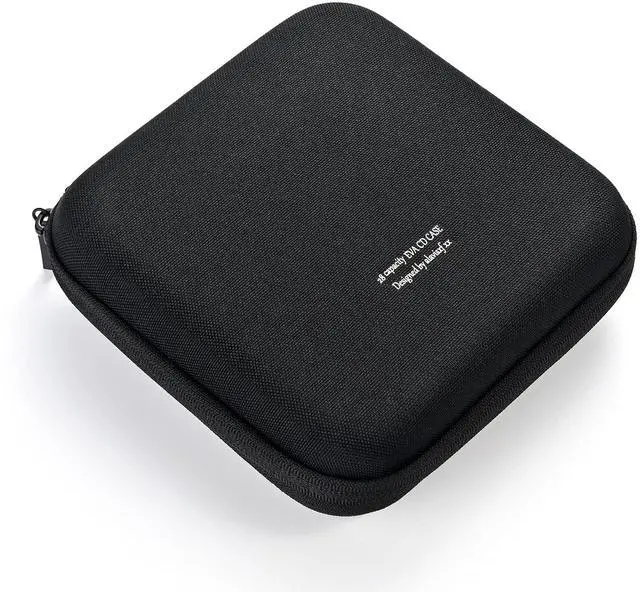 Alt view image 5 of 7 - CD Case, 28 Capacity EVA Protective DVD Case Portable Zipper CD Case Holder Disc Storage Organizer Wallet Bag for Car Home Travel (28 Capacity, Black28)