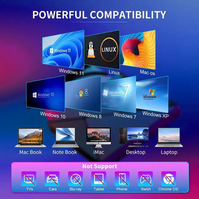 Alt view image 3 of 7 - DVD Player for Laptop, External CD Drive for Mac, USB 3.0 USB C Portable CD Burner External Disk Drive, DVD Reader Writer ROM Drive Compatible with Laptop Desktop Mac,Windows 11/10/8/7 Linux