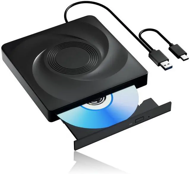 Main image of External CD/DVD Drive for Laptop External DVD Drive, DVD Player Portable CD Reader for Laptop, CD Burner Compatible with PC Windows 11/10//7 Linux Mac OS