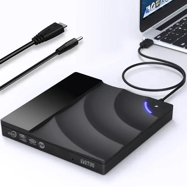 Main image of YOTUO External DVD Drive, Portable USB 3.0 CD +/-RW Drive DVD Player for ROM Rewriter, Burner for Laptop, Desktop, Compatible with Windows 7/8/10/11, Mac, MacBook Pro/Air
