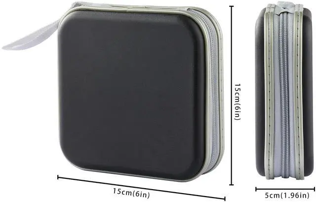 Alt view image 2 of 7 - JINLIFA CD DVD Case Holder, 40 Capacity CD/DVD Case Holder Organizer Book Wallet for Car, Travel, Home (Stylish Design)