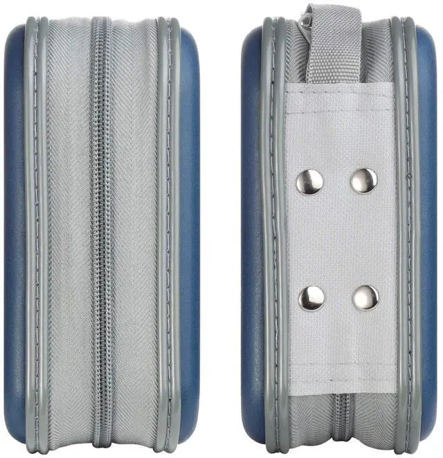 Alt view image 3 of 6 - alavisxf xx CD Case, 48 Capacity Hard Plastic DVD Case Portable Zipper CD Case Holder Large Storage Disc Wallet Bag for Car Home Travel (Dark Blue, 48 Capacity)