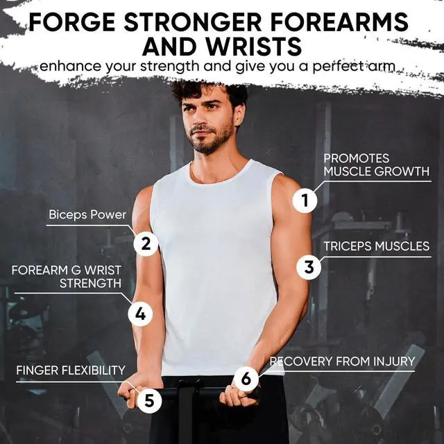 Alt view image 5 of 6 - Forearm Strengthener and Wrist Roller, 43.3 inch Or 51.2 inch Ultra Strong Nylon Webbing, Forearm Exerciser with Quick Locking Mechanism, Ideal for Hand, Wrist and Forearm Strength Training (Black)